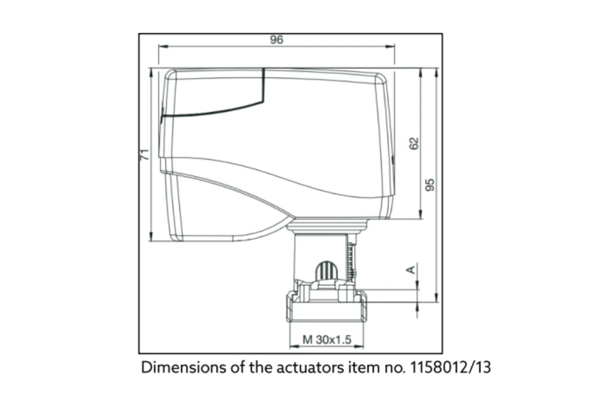 1158012 - Atuador Linear Elétrico para Válvulas - Oventrop